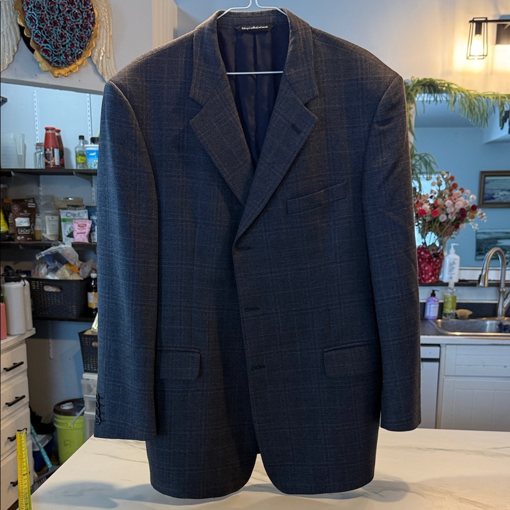 Classic Brown Plaid Blazer